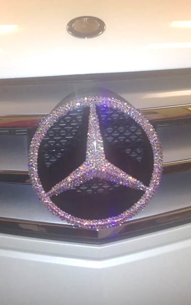 Rhinestone Mercedes Benz Emblem
